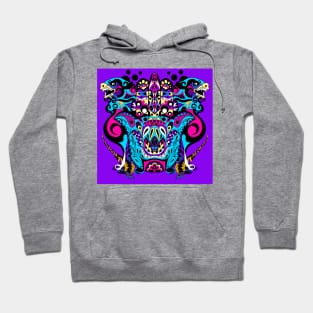 dogs and moths in mandala madness kaiju wallpaper vector art Hoodie